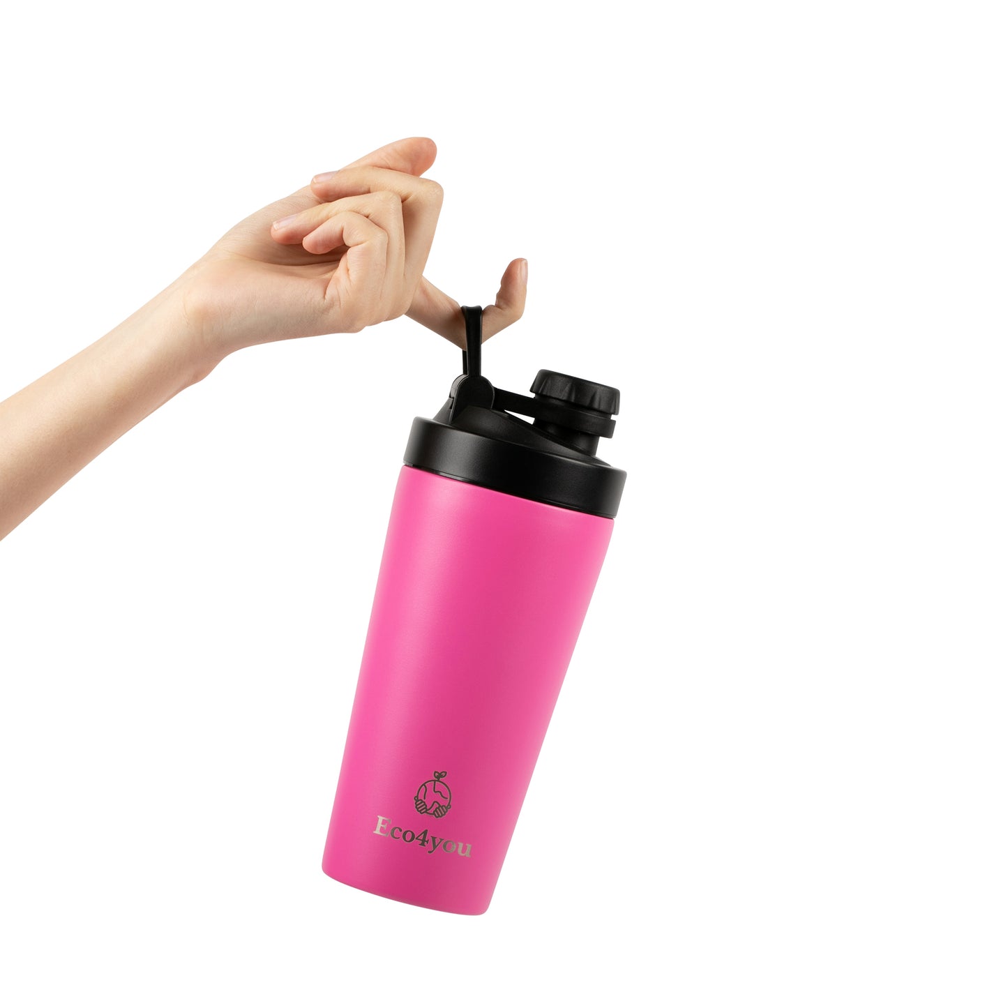 Eco4you 20oz Stainless Steel Shaker Bottle Pink