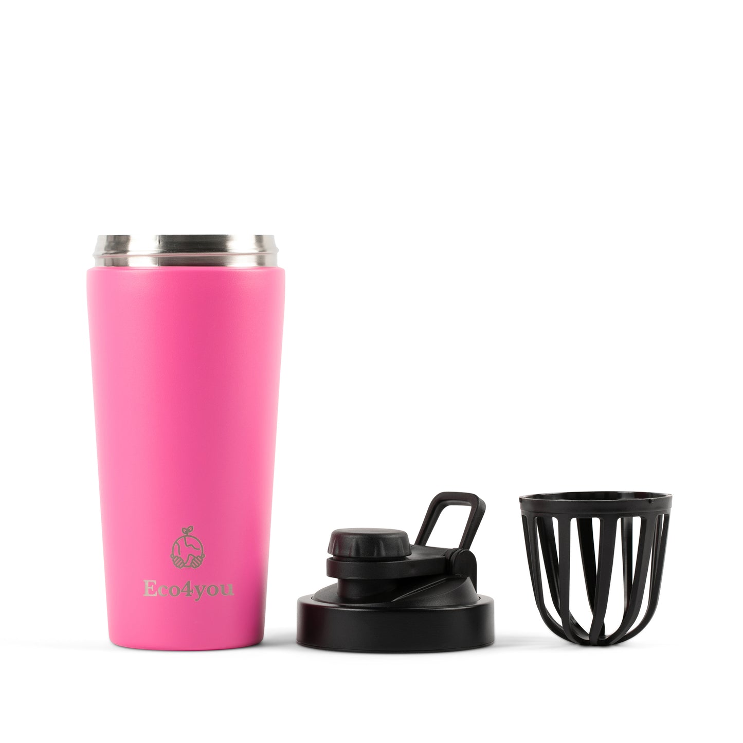 Eco4you 20oz Stainless Steel Shaker Bottle Pink