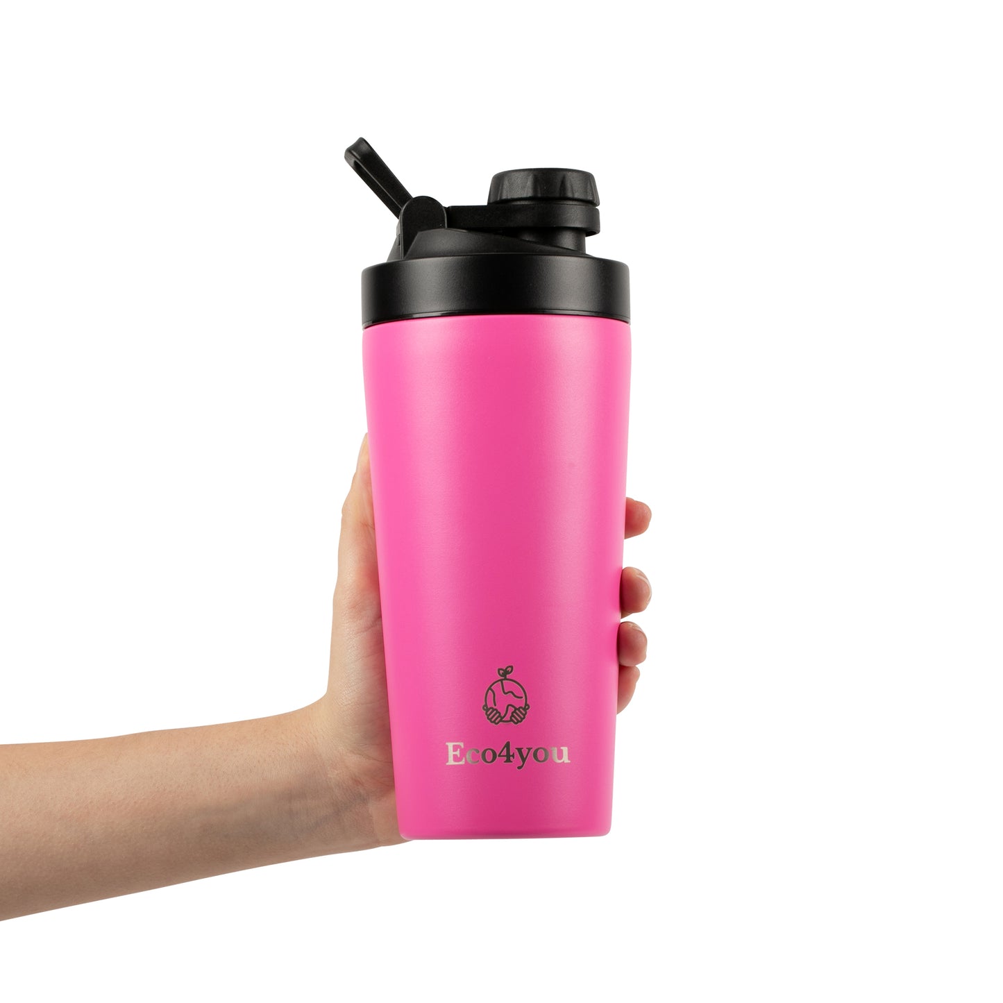 Eco4you 20oz Stainless Steel Shaker Bottle Pink